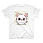 可愛いチワワグッズショップのホワイトチワワちゃん スタンダードTシャツ