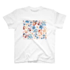 Meizeeの大人かわいい花柄 スタンダードTシャツ