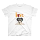 わんだーぱうだーのLove Dog ミニチュアシュナウザー スタンダードTシャツ