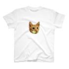 michael_sippoのねこじゃらしくわえた猫 スタンダードTシャツ