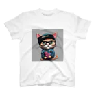 非常口社長のヒップホップ猫 スタンダードTシャツ