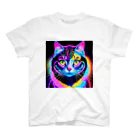 629_CAT_ARTのカラフルサイバーキャット vol2 Regular Fit T-Shirt