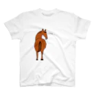 lukanose-kidsの少し気性の荒い馬：ウマジロー スタンダードTシャツ