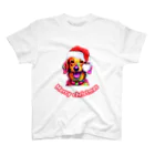 wawmplansのミニチュアダックスフンド　メリークリスマス スタンダードTシャツ