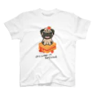 Pawsome Islandのパグと一緒に楽しむデザートの世界！ スタンダードTシャツ