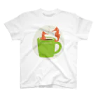 イラスト MONYAAT のタツノオトシゴ　コーヒーにオトサレター スタンダードTシャツ