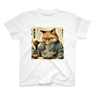 いきもの戯画のきつね饂飩 Regular Fit T-Shirt