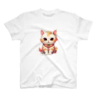 日向ぼっこの縁起猫 スタンダードTシャツ