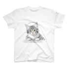 姫とすずり。のヘッドホンねこ スタンダードTシャツ