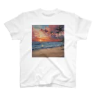 yoshiyoshi88の夕日の海辺 スタンダードTシャツ