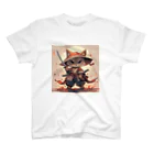 luckycongochanのNeko Samurai スタンダードTシャツ