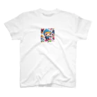 m222web-shopのスノーボードとキャラクターたちのイラストグッズ Regular Fit T-Shirt