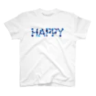 junichi-goodsのバルーン文字「HAPPY」（青色系） スタンダードTシャツ