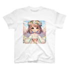 the blue seasonの春の使者：花冠を纏う天使の微笑み スタンダードTシャツ