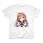 【AI】アルゴリズムアトリエ【デザイン】のAIが作った可愛い制服の女の子 スタンダードTシャツ