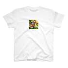 TChamaの可愛らしいウサギ スタンダードTシャツ