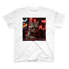 ネオンストリートANIMALのアメリカンショートヘア#1【ネオンストリートcat】 Regular Fit T-Shirt