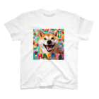 ANTARESの今日もハッピーな柴犬 Regular Fit T-Shirt