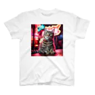 ネオンストリートANIMALのアメリカンショートヘア#3【ネオンストリートcat】 Regular Fit T-Shirt