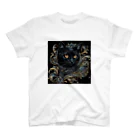 blacktomatoのオシャレな黒猫 スタンダードTシャツ