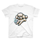 Tokyo_Doodleのもふもふアプリコット　トイプードル　みずあそび Regular Fit T-Shirt