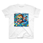 アニマルキャラクターショップのSwimming monkey Regular Fit T-Shirt