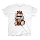 KAMIBUKROのサングラスをかけた王様猫 Regular Fit T-Shirt