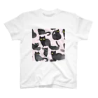 ともちのラクガキ🖍(チーム防衛部)の黒猫ちゃんTシャツ スタンダードTシャツ