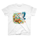 Kai🐚の幸せを呼ぶコウノトリ2/Stork of Happiness2 スタンダードTシャツ