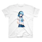 AIオリジナルイラスト　美女男子の青髪美女　名前はミズキ Regular Fit T-Shirt