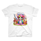 mitusan777の可愛い女の子が料理をしている様子が スタンダードTシャツ