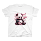 waterpandaのパンダと桜 スタンダードTシャツ