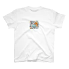 Iyashi_Nowの猫と犬のコラボ Regular Fit T-Shirt