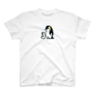 もふもふの森のペンギンのおやこ スタンダードTシャツ