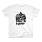 GORILLA SQUAD 公式ノベルティショップのアングリーゴリラビルダー/ロゴ黒 Regular Fit T-Shirt