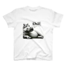 momoRockのデッサンタッチ カバ(Chil) スタンダードTシャツ