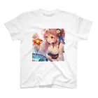 推しの美少女とアイドルの金魚と浴衣姿の女の子 スタンダードTシャツ