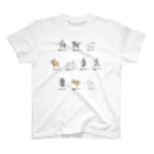 ヨコハマヤのヨガポーズねこ2 スタンダードTシャツ