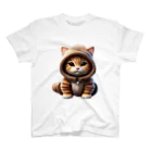 〜たけしゃんのお店〜の三毛猫とニット帽⑧ スタンダードTシャツ