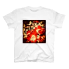 magnoliaのmagnolia_graphic  single rose_grange スタンダードTシャツ