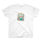 りんりんの可愛いシロクマちゃんショップ　かわいいよ！の水遊びをしている白熊 Regular Fit T-Shirt