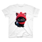 〜たけしゃんのお店〜の黒猫とニット帽⑥ スタンダードTシャツ