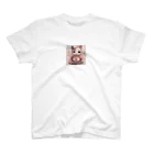 soba-jiのふわふわキュートな表情のネコちゃん スタンダードTシャツ