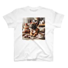 tohateのfrench bulldog tea time Regular Fit T-Shirt