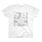 Ａ’ｚｗｏｒｋＳのSKULL&BONE TRIBAL GRUNGE WHT ON CONCRETE スタンダードTシャツ