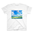 FufuNekoの青空と緑 Regular Fit T-Shirt