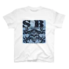 Ａ’ｚｗｏｒｋＳのSKULL&BONE TRIBAL GRUNGE BLK ON DENIM スタンダードTシャツ