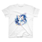 PIXELSのブルーキャット スタンダードTシャツ