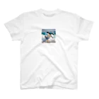 hakumenhonのサーフィンするペンギン Regular Fit T-Shirt