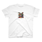 だんのんのカラフルメガネをかけた猫 Regular Fit T-Shirt